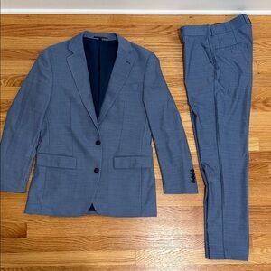 Classic Blue Men's Two-Piece Suit Jacket & Pants